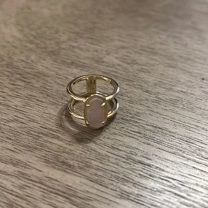 Kendra Scott size 8 Elyse gold ring with drusy center stone